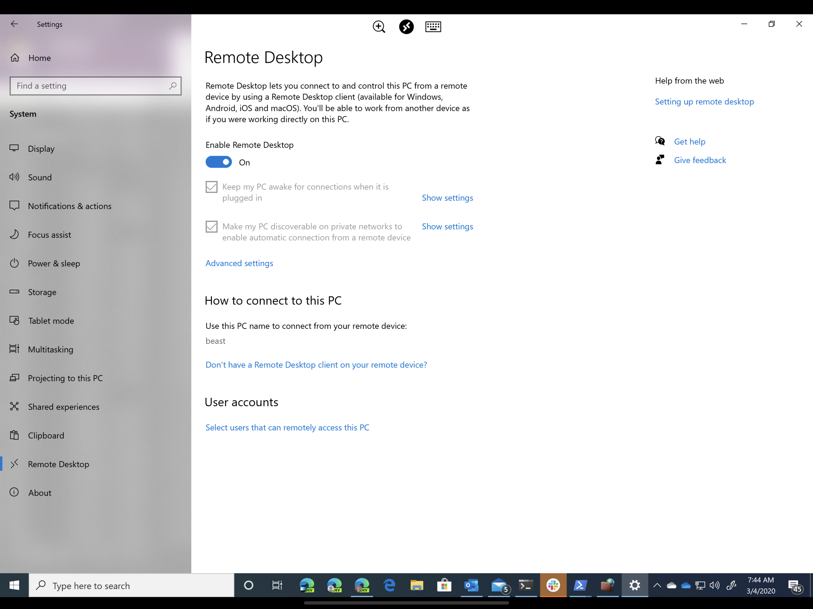 Remote Desktop